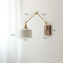 DecorBites™ Copper Wall Lamp with Pull Chain Switch, Nordic Design, LED Bulb, Ceramic Lampshade
