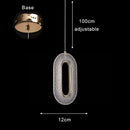 DecorBites™ Gold Acrylic LED Chandelier Pendant Light for Modern Nordic Home Decor