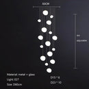 DecorBites™ Glass Ball LED Pendant Lights for Home Decor, Living/Dining Room, Bar, & Stairs
