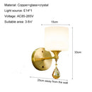 DecorBites™ Crystal Copper Wall Lamp for Living Room, Bedroom, and Study