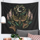 DecorBites™ Death's Head Tapestry Wall Hanging Moon Flower Trippy Carpet Dorm Room Decor
