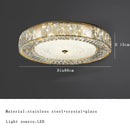 DecorBites™ Crystal Glass Ceiling Light for Bedroom & Living Room, Low Ceiling Chandelier