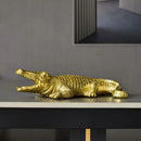 DecorBites™ Crocodile Wildlife Sculpture Statue Decor for Home Interiors & Desk Display