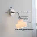 DecorBites™ Adjustable Arm LED Wall Light Fixture with Pull Chain Switch, White Glass