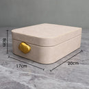 DecorBites™ Leather Jewelry Box: Stylish Dresser Table Decor & Storage Jar