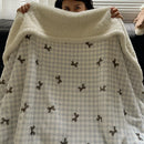 DecorBites™ Cozy Fleece Blanket | Multi-Use Office & Home Shawl | Soft & Warm Blanket