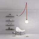 DecorBites™ Leather Glass Ball Pendant Light for Living Room, Adjustable Belt DIY Fixture