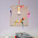 DecorBites™ Bird Cage Pendant Lamp: Nordic Loft Home Bedroom Light Gold Decor