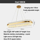 DecorBites™ Crystal LED Ring Chandelier: Modern Home Lighting Fixture
