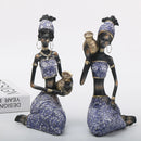 DecorBites™ African Woman Sculpture: Realistic Home Decor Figurine