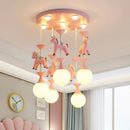 DecorBites™ Kids Dream Carousel Chandelier: Modern, Creative & Cute Bedroom Pendant Light