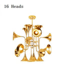 DecorBites™ Gold Trumpet Pendant Multi-Head Chandeliers: Modern Creative Horn Floor Lights