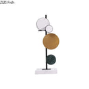 DecorBites™ Circular Marble Sculpture on Base for Desk Decoration & Room Aesthetics