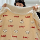 DecorBites™ Cozy Fleece Blanket | Multi-Use Office & Home Shawl | Soft & Warm Blanket