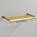 DecorBites™ Gold Bathroom Hardware Set: Hook, Towel Rail, Bar, Shelf, Tissue Holder & More