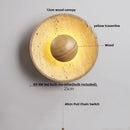 DecorBites™ LED Button Switch Wall Light in Yellow Travertine White Glass - Modern Nordic Design