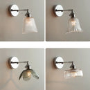DecorBites™ Clear Glass LED Wall Sconce Pull Chain Modern Light Fixtures