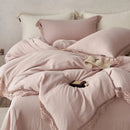 DecorBites™ Lace Edge Cotton Bedding Set for Soft Skin with Duvet, Sheets, and Pillowcases