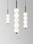 DecorBites™ LED White Pearl Glass Pendant Lights for Kitchen Bar Decor - Bubble Hanging Lamp