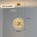 DecorBites™ Gold Crystal Chandelier: Luxury LED Hanging Lamp for Living and Dining Room