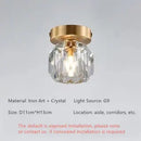 DecorBites™ Elegant Crystal Ceiling Light Fixture for Hall Entrance Balcony Bathroom IP20