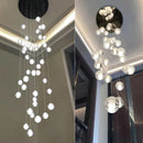 DecorBites™ Crystal Ball Chandelier Pendant Light for Staircase Hallway Bar Décor