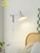 DecorBites™ Cream Wind Wall Lamp LED E27 Swing Arm Telescopic Staircase Bedside Reading