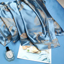 DecorBites™ Gold Leaves Jacquard Cotton Bedding Set with Smooth Egyptian Cotton Duvet Cover
