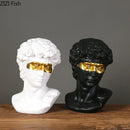 DecorBites™ Gold David Statue Resin Sculpture Artwork Ornament for Living Room