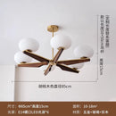 DecorBites™ Cream Wood LED Chandelier, Modern Design for Living Room & Bedroom