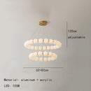 DecorBites™ Gold Acrylic LED Ceiling Chandelier for Living Room Bedroom Pendant Lighting