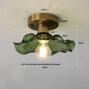 Modern nordic gold glass flower led ceiling lights for bedroom