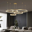 DecorBites™ Gold Ring Pendant Lights Circle Acrylic LED Ceiling Lamp