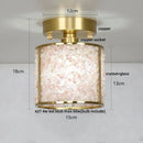 DecorBites™ Crystal Glass LED Ceiling Light Copper Canopy Nordic Modern Design