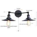 DecorBites™ Dual Head LED Wall Light Pink Industrial Bedside Lamp