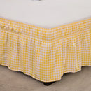DecorBites™ Elastic Band Diamond Lattice Ruffled Bed Skirt for Queen Size Mattress