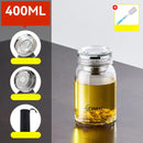 DecorBites™ Glass Tea Bottle with Strainer and Lid