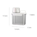 DecorBites™ Laundry Powder Dispenser Container with Measuring Cup - Transparent Storage Jar