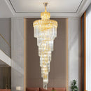 DecorBites™ Crystal Stair Long Chandelier - Simple Modern Design for Duplex Villa Living Room