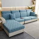 DecorBites™ Jacquard Velvet Sofa Seat Covers: Luxury Polar Fleece Stretch Protector