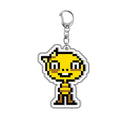 Game Undertale Pixel Keychain Cosplay Sans Flowey Papyrus Asriel Pendant Car Key Chain Bag Accessories Children Birthday Gifts