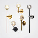 DecorBites™ Crystal Wall Sconce: Modern LED Fixture for Bedroom, Living Room, and Hallway