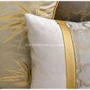 DecorBites™ Gold Quatrefoil Geometric Jacquard Pillow Cover - Luxury Home Decor