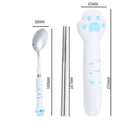 DecorBites™ Kawaii Cat Claw Cutlery Set for Kids - Portable Outdoor Tableware Kit