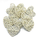 10pcs 5cm/6cm/7cm Rattan Wicker Hearts DIY Heart Wicker Natural Wicker Rattan Ball for Home Wedding Table Decoration