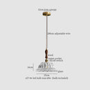 DecorBites™ Clear Glass LED Hanging Lamp French Style Pendant Light for Home Decor