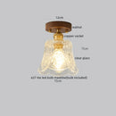 DecorBites™ Glass LED Ceiling Lamp Copper Walnut Modern Living Room Lighting Fixtures