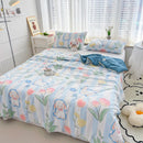 DecorBites™ Double Gauze Rabbit Print Quilt: Soft, Breathable, Washable, Light Comforter