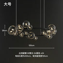 DecorBites™ Glass Ball LED Chandelier: Modern Nordic Style for Living, Dining, Kitchen, Study