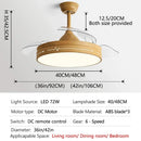 Wooden heartbeat ceiling fan with remote control bedroom light
